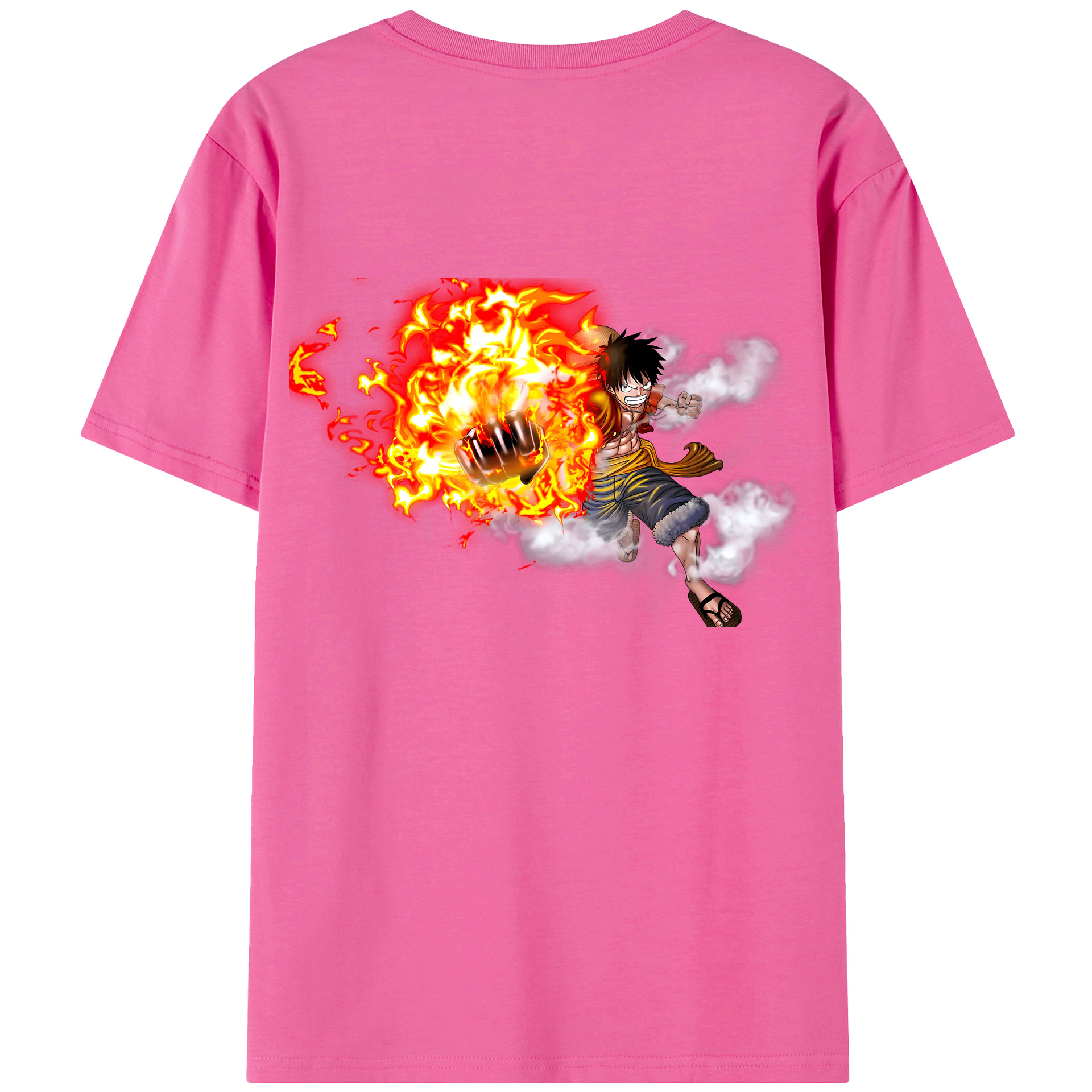 ワンピース モンキー・D・ルフィ ONE PIECE Monkey D. Luffy レディース半袖Tシャツ(バックプリント)